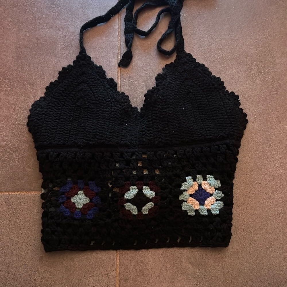 full tilt crocheted halter top